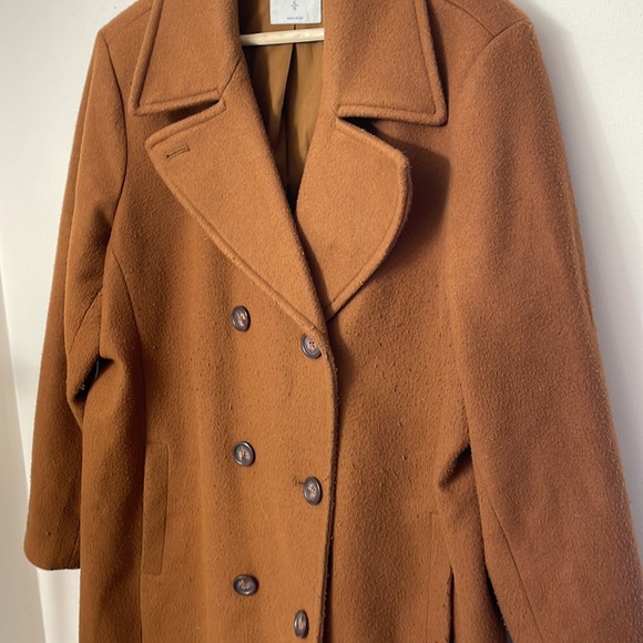 Mid Length Old Navy Brown Trench Coat - Picture 2 of 4